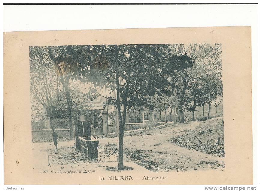 MILIANA ALGERIE ABREUVOIR  CPA BON ETAT