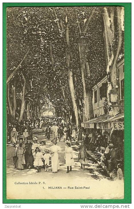 cpa   ALGERIE  - Miliana  Rue Saint Paul         .........LMC15