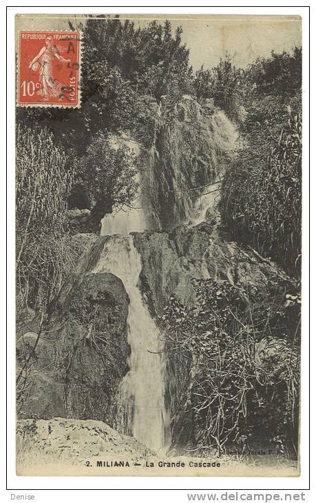 France  Type Semeuse  oblitéré Miliana Algérie  sur CP