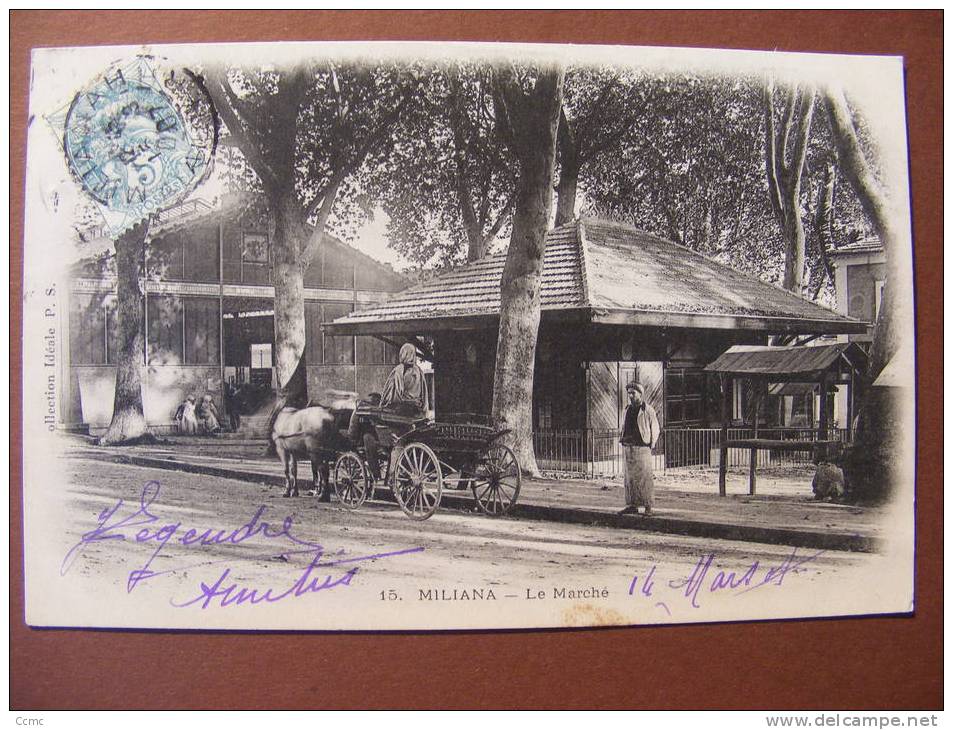 CPA - Algérie - Miliana - Le marché