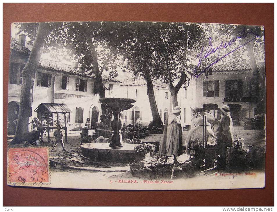 CPA - Algérie - Miliana - Place du Zaccar