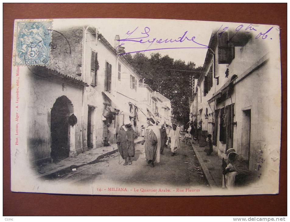 CPA - Algérie - Miliana - Le quartier Arabe - Rue Fleurus