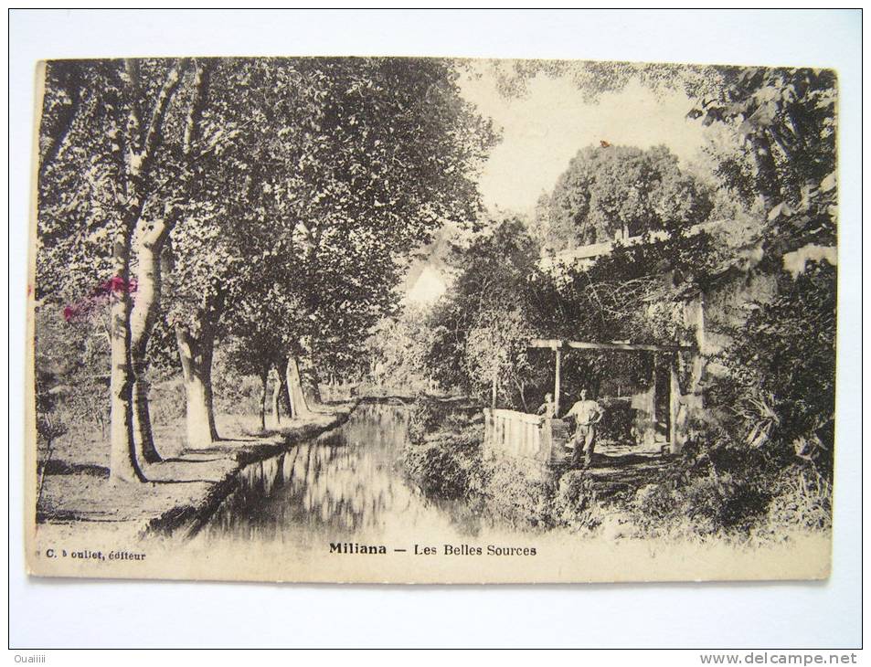 cpa, très belle vue animée, Miliana, les belles sources
