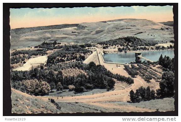 cpsm  ALGERIE env de MILIANA vue générale sur le barrage de ghribs