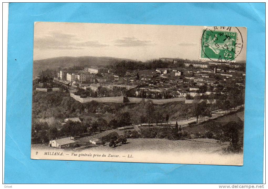 ALGERIE-MILIANA -vue prise du zaccar a voyagé en 1912-édition LL