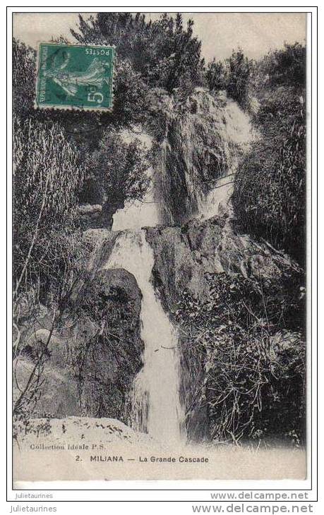 miliana la grande cascade cpa bon état