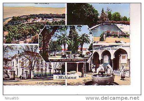 ALGERIE MILIANA Multi vues  piscine st antoine sous préfecture horloge mosquée
