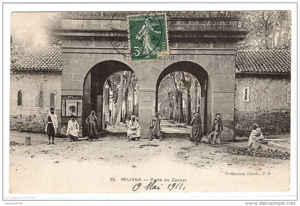 ALGÉRIE - MILIANA - Porte du Zaccar - Collection Idéale, P. S.