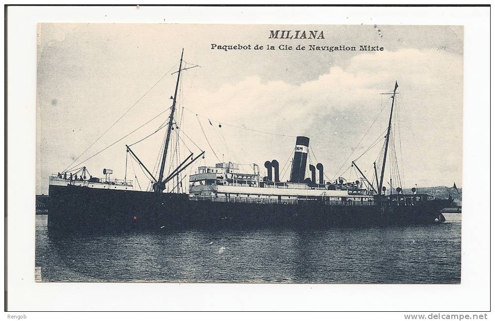 MILIANA  - Paquebot de la Cie de Navigation Mixte