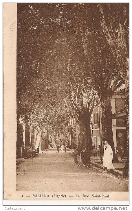 MILIANA  ( Algérie )  - La rue Saint - Paul