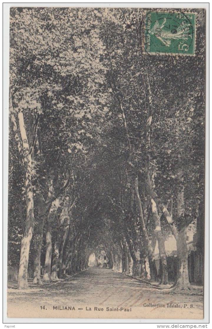 cpa Algerie Miliana La Rue Saint Paul