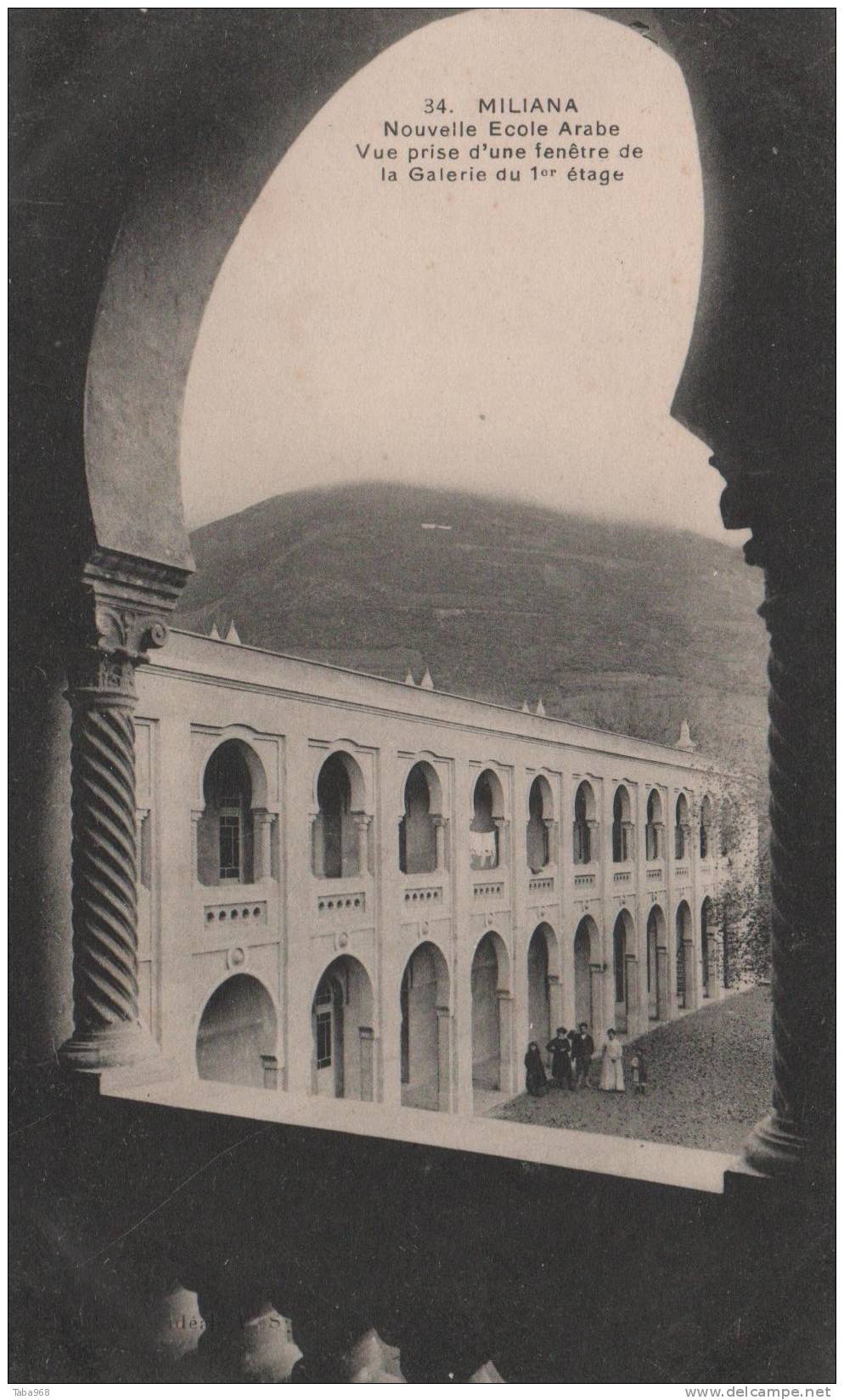 CPA MILIANA LA NOUVELLE ECOLE ARABE