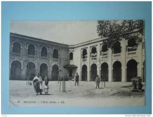 MILIANA    L'ECOLE  Arabe  -  Carte animée