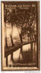 Algerie algeria chromo collection chocolat suchard, N°10 Miliana les belles sources, neuve, TBE