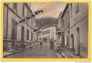 - 38 - MILIANA - rue vallée et poste -  écrite, très belle animation, bon état, rare.