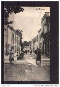 ALGERIE Miliana Avenue du Marché, bien animée, ed Etoile 14, 1928