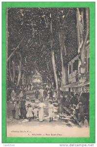 MILIANA  - LA RUE SAINT PAUL ANIMEE - Carte écrite en 1911
