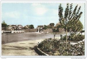 cpa bon etat ,  djidjelli ,  carte rare , vue sur la port de la citadelle ,   dentelée  , collec pignella