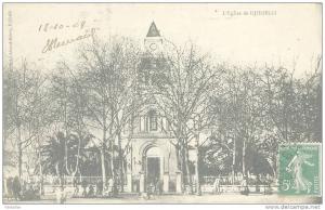 ALGERIE.  L'EGLISE DE DJIDJELLI.  ANIMATION.  1909.