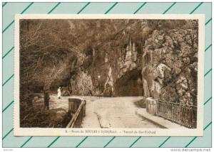 CPA  ALGERIE  -  Route de BOUGIE à DJIDJELLI  -  8  Tunnel de Dar-El.Oued  ( Animée Auto )