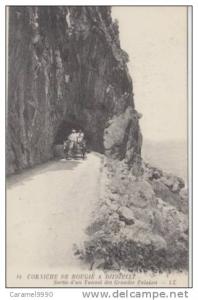 Djidjelli        Corniche de bougie a Djidjelli    Sortie d'un tunnel des grandes Falaises                scan 2923