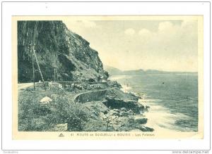 ALGERIE DJIDJELLI route de bougie les falaises 1934 edit comp.alsac.