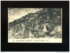 CPA  ALGERIE  ROUTE DE BOUGIE A DJIDJELLI LA GROTTE DES FALAISES