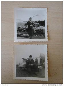 PHOTO MILITARIA/ALGERIE/OULED FAYET/DJIDJELLI/SOLDAT EN TENU/SCOOTER