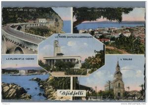Djidjelli - Vue Generale, L'Eglise, La Plage et le Casino - Algerie