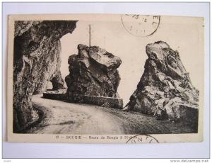 cpa, très belle vue, Bougie, route de Bougie à Djidjelli