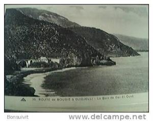 postcard unused route de bougie a djidjelli