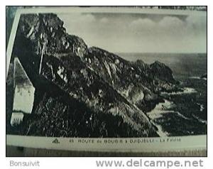 postcard unused route de bougie a djidjelli la falaise
