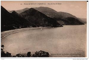 Route de Bougie à Djidjelli. Baie de Dar el Oued.