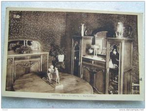 CPA. HOTEL DU LITTORAL DJIDJELLI - imprimerie Baconnier Alger- mobilier intérieur-