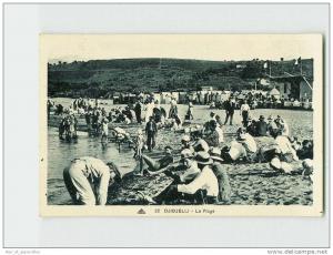 384 )  DJIDJELLI. La Plage Animée  . (2 Scans) .Année 19** . Édit./Phot CAP  .Exp/Dest