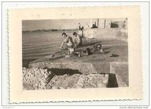 Djidjelli (Algérie)  Pêche dans le port, vue de ceder nier en arrière plan en 1960 (animée) PHOTO RARE.