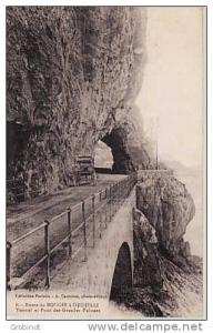 ALGERIE ROUTE BOUGIE DJIDJELLI  TUNNEL ET PONT DES GRANDES FALAISES ECRITE en 1932 TIMBRE ALGERIE 20cts SUPERBE
