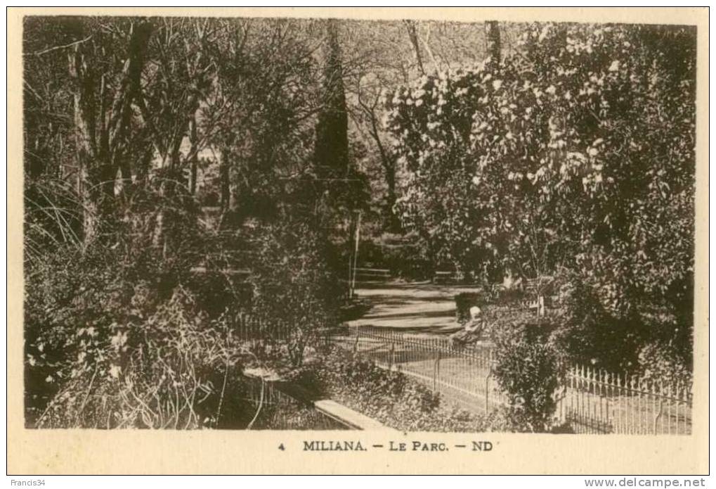 CPA - Miliana - Le Parc