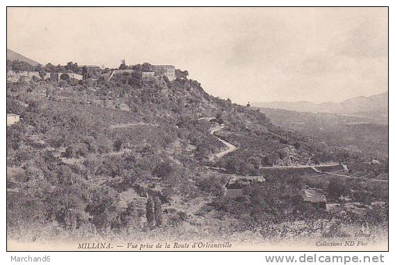 ALGERIE.MILIANA.VUE PRISE DE LA ROUTE D ORLEANSVILLE