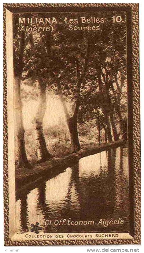 Algerie algeria chromo collection chocolat suchard, N°10 Miliana les belles sources, neuve, TBE