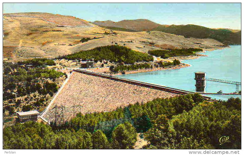 AFRIQUE. ALGERIE. MILIANA. Vue sur Le Barrage du Ghribs. Carte Dentelée.