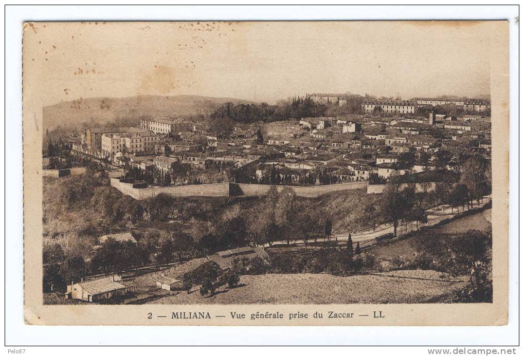 CPA   Miliana Vue générale prise du Zaccar   B186