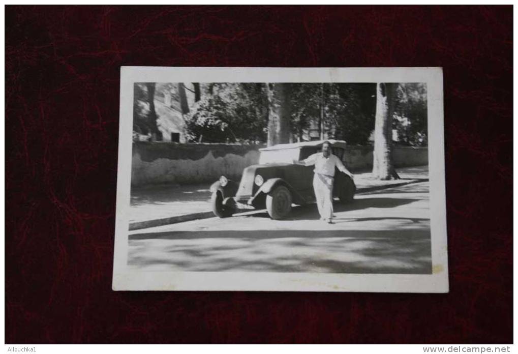 MILIANA 01-10-1950 JACQUES VOITURE AUTOMOBILE RENAULT 10CV DECAPOTABLE ANCIENNE PHOTOGRAPHIE JUDAICA ALGERIE EX COLONIE