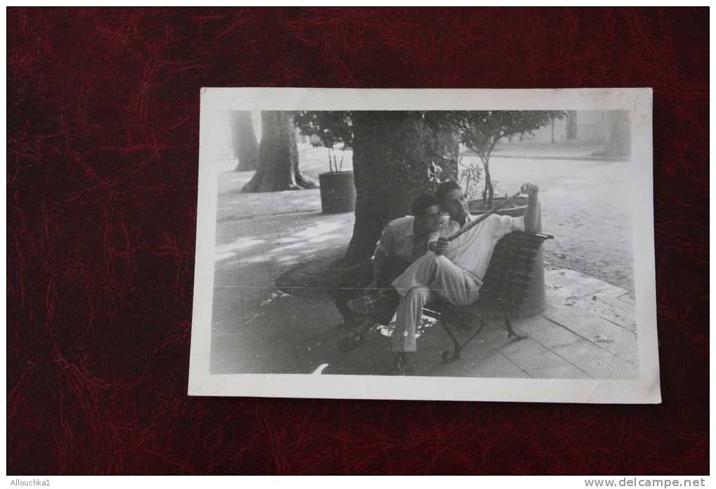 MILIANA   9-10-1950 POPAUL ET JACQUES ANCIENNE  PHOTOGRAPHIE  EN ALGERIE EX COLONIE  FRANCAISE