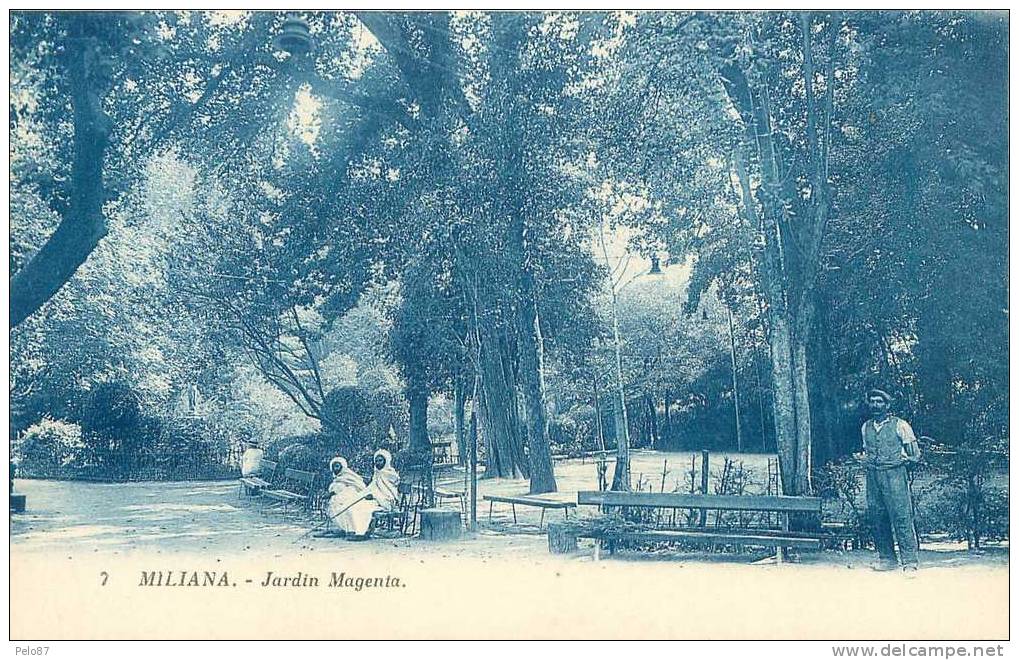 CPA  Miliana Jardin Magenta (animée)  B220