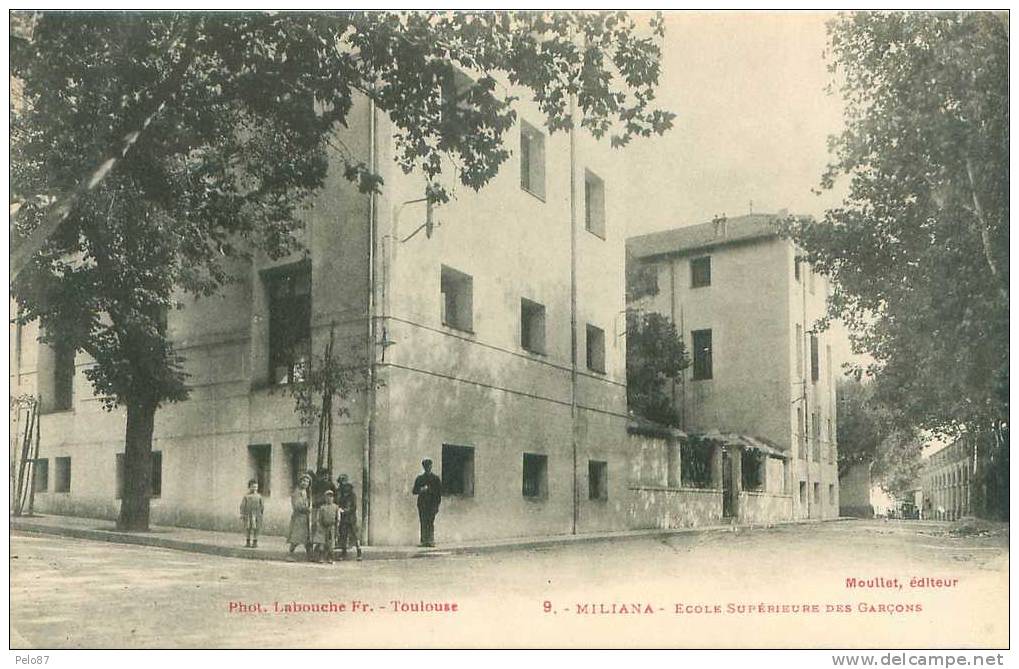 TOP CPA (Labouche)  Miliana Ecole supérieure des garçons (animée)  B217