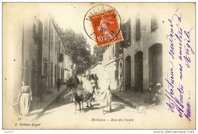 ALGERIE - MILIANA - Rue du Caire