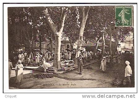 Algérie, cpa Miliana, le Marché Arabe