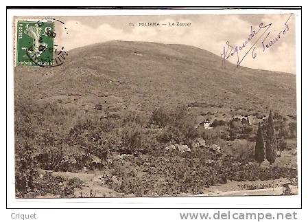 Algérie, cpa Miliana, le Zaccar