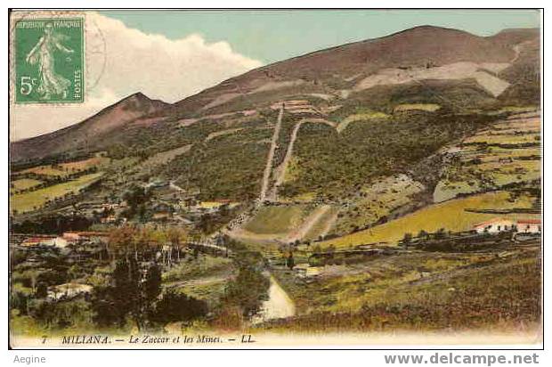 ALGERIE - ref no 98- miliana - le zaccar et les mines - theme mines     - bon etat